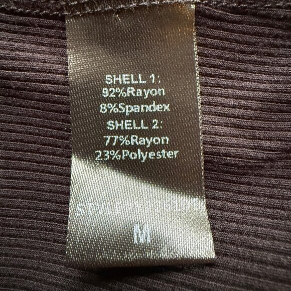 Tuckernuck Pomander Place Size M Black Livia Ribbed Short Puff Sleeve V-Neck Top - Picture 7 of 12